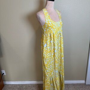 RACHEL Rachel Roy Yellow and White Patterned Maxi Dress